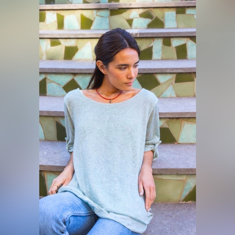 NINA KENDOSA Fina Mohair Tunic Light Gray OS